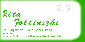 rita foltinszki business card